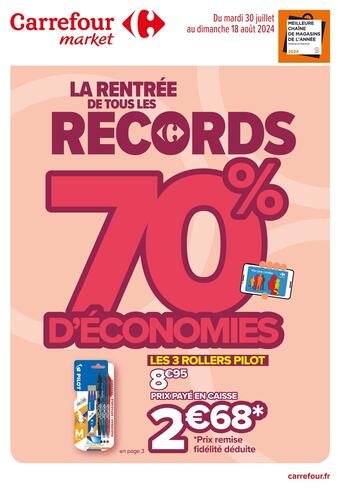 Catalogue Carrefour Market Du 30 Juillet Au 18 Août 2024
