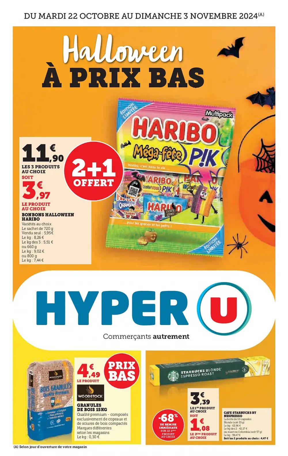 Catalogue Hyper U Du 22 Octobre Au 3 Novembre 2024 1 page